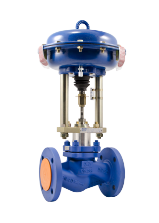 КМ227Ф -  150    регулирующий клапан под привод с заниженным Kvs  ф/ф  Ду150,  Ру40, tmax=300°C, углеродистая сталь, Kvs=230 м3/ч