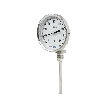 Термометр R52.100, (36559462) диапазон 0...+120°C, ф100мм, шток 160 мм, стат. давл. до 25бар, гладкий шток
